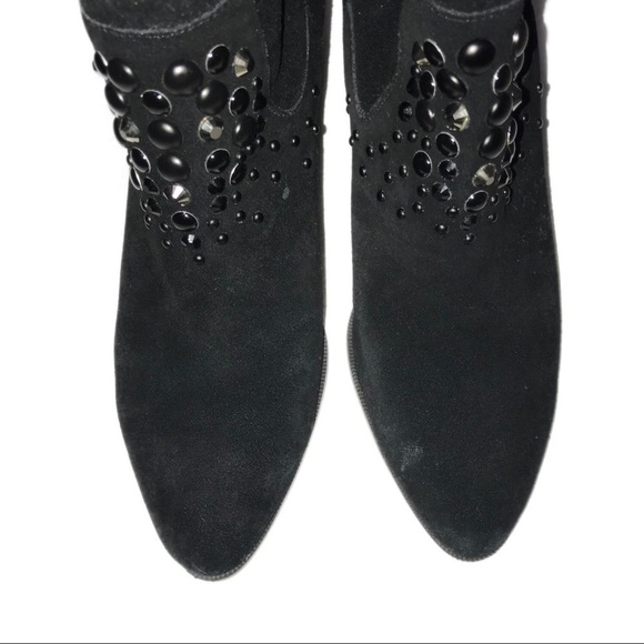Anne Klein Guinn Embellish Stud Suede Bootie 7.5 - Picture 6 of 10